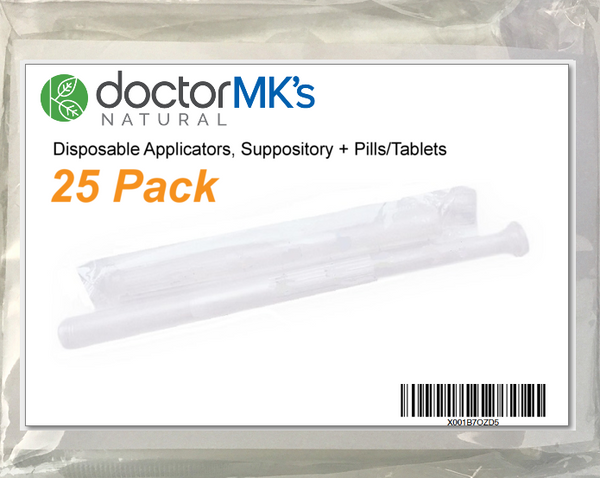 Suppository Applicators (25-Pack), Fits Most Suppositories, Pills and  Tablets, Individually Wrapped, Disposable, by Doctor MK's®